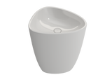 BOCCHI 1075-001-0125 Etna Monoblock Pedestal Sink Fireclay 33.75 in. with Matching Drain Cover in White