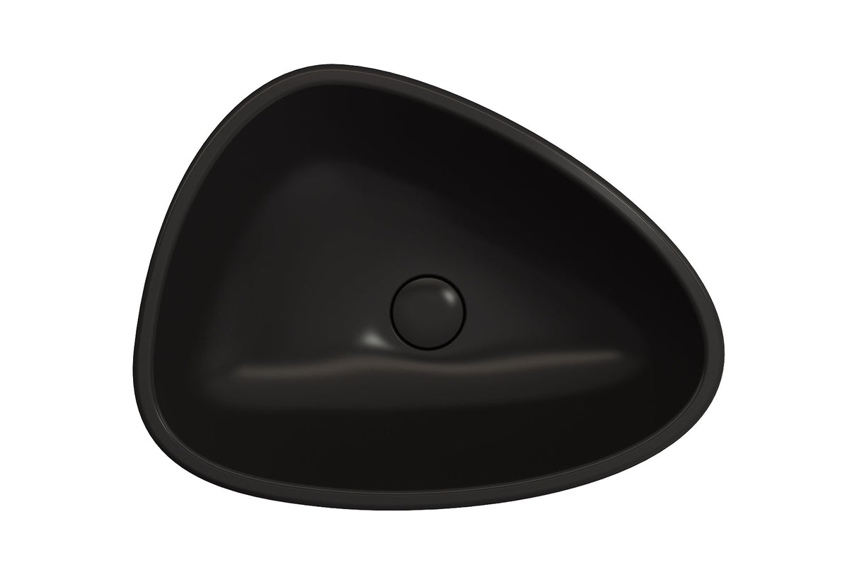BOCCHI 1075-004-0125 Etna Monoblock Pedestal Sink Fireclay 33.75 in. with Matching Drain Cover in Matte Black