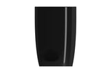 BOCCHI 1075-005-0125 Etna Monoblock Pedestal Sink Fireclay 33.75 in. with Matching Drain Cover in Black