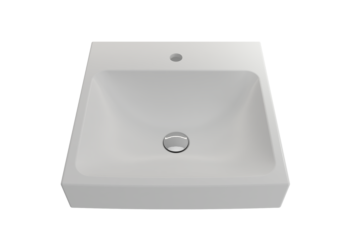 BOCCHI 1076-002-0126 Scala Arch Wall-Mounted Sink Fireclay 19 in. 1-Hole in Matte White