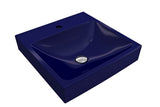 BOCCHI 1076-010-0126 Scala Arch Wall-Mounted Sink Fireclay 19 in. 1-Hole in Sapphire Blue