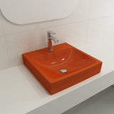 BOCCHI 1076-012-0126 Scala Arch Wall-Mounted Sink Fireclay 19 in. 1-Hole in Orange