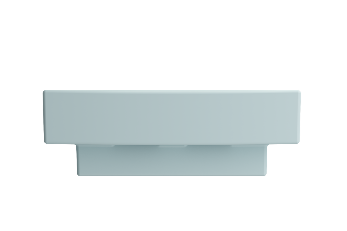 BOCCHI 1076-029-0126 Scala Arch Wall-Mounted Sink Fireclay 19 in. 1-Hole in Matte Ice Blue