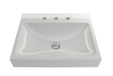 BOCCHI 1077-001-0127 Scala Arch Wall-Mounted Sink Fireclay 23.75 in. 3-Hole in White