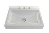 BOCCHI 1077-001-0127 Scala Arch Wall-Mounted Sink Fireclay 23.75 in. 3-Hole in White