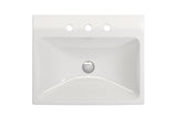 BOCCHI 1077-001-0127 Scala Arch Wall-Mounted Sink Fireclay 23.75 in. 3-Hole in White