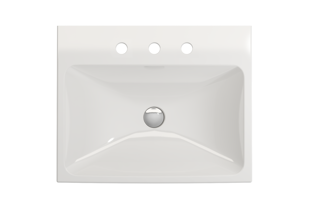 BOCCHI 1077-001-0127 Scala Arch Wall-Mounted Sink Fireclay 23.75 in. 3-Hole in White