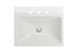 BOCCHI 1077-001-0127 Scala Arch Wall-Mounted Sink Fireclay 23.75 in. 3-Hole in White