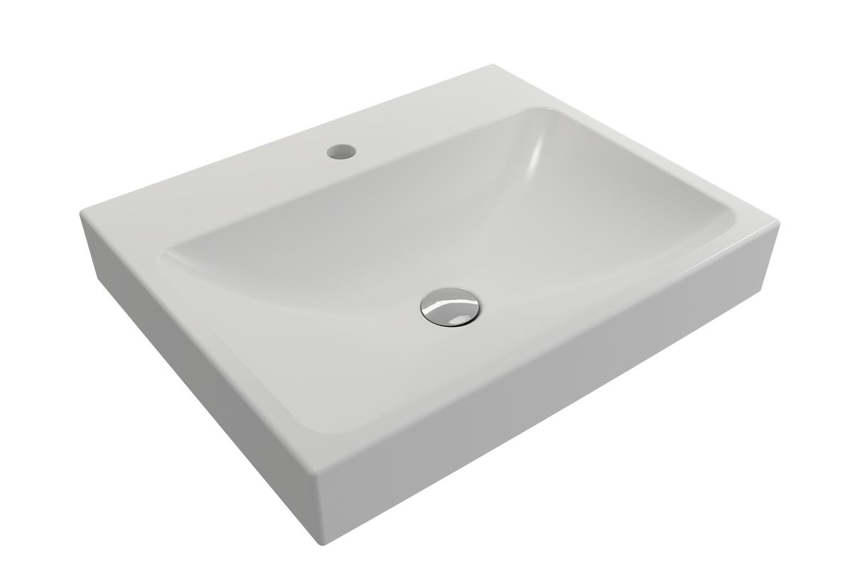 BOCCHI 1077-002-0126 Scala Arch Wall-Mounted Sink Fireclay 23.75 in. 1-Hole in Matte White