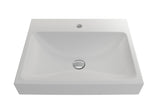 BOCCHI 1077-002-0126 Scala Arch Wall-Mounted Sink Fireclay 23.75 in. 1-Hole in Matte White