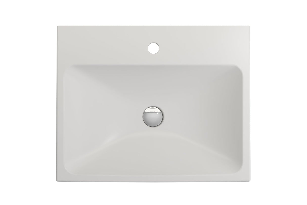 BOCCHI 1077-002-0126 Scala Arch Wall-Mounted Sink Fireclay 23.75 in. 1-Hole in Matte White