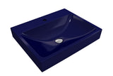 BOCCHI 1077-010-0126 Scala Arch Wall-Mounted Sink Fireclay 23.75 in. 1-Hole in Sapphire Blue