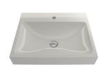 BOCCHI 1077-014-0126 Scala Arch Wall-Mounted Sink Fireclay 23.75 in. 1-Hole in Biscuit