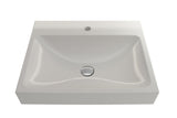 BOCCHI 1077-014-0126 Scala Arch Wall-Mounted Sink Fireclay 23.75 in. 1-Hole in Biscuit