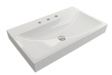 BOCCHI 1078-001-0127 Scala Arch Wall-Mounted Sink Fireclay 32 in. 3-Hole in White