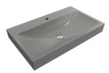 BOCCHI 1078-006-0126 Scala Arch Wall-Mounted Sink Fireclay 32 in. 1-Hole in Matte Gray