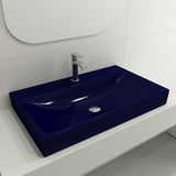 BOCCHI 1078-010-0126 Scala Arch Wall-Mounted Sink Fireclay 32 in. 1-Hole in Sapphire Blue