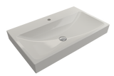 BOCCHI 1078-014-0126 Scala Arch Wall-Mounted Sink Fireclay 32 in. 1-Hole in Biscuit