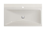 BOCCHI 1078-014-0126 Scala Arch Wall-Mounted Sink Fireclay 32 in. 1-Hole in Biscuit