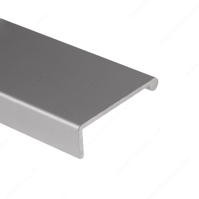 Richelieu DP41LA Modern Pull Handle for 5/8 in - 3/4 in Panel - 31 and 41, Satin Aluminum, 6 ft, 3/64 in, 1 9/16 in
