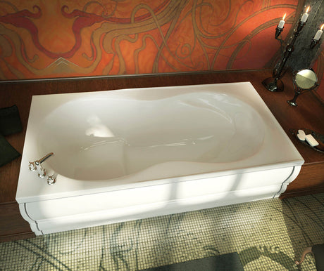 MAAX 100073-004-001-100 Melodie 66 x 33 Acrylic Alcove Center Drain Hydromax Bathtub in White