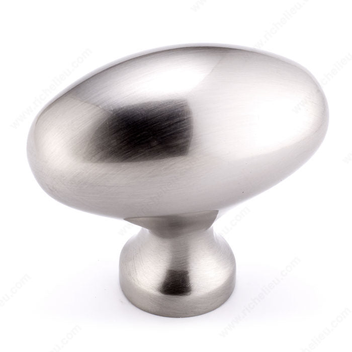 Richelieu BP4443195 Traditional Metal Knob - 4443, Brushed Nickel, 1 5/32 in, 25/32 in