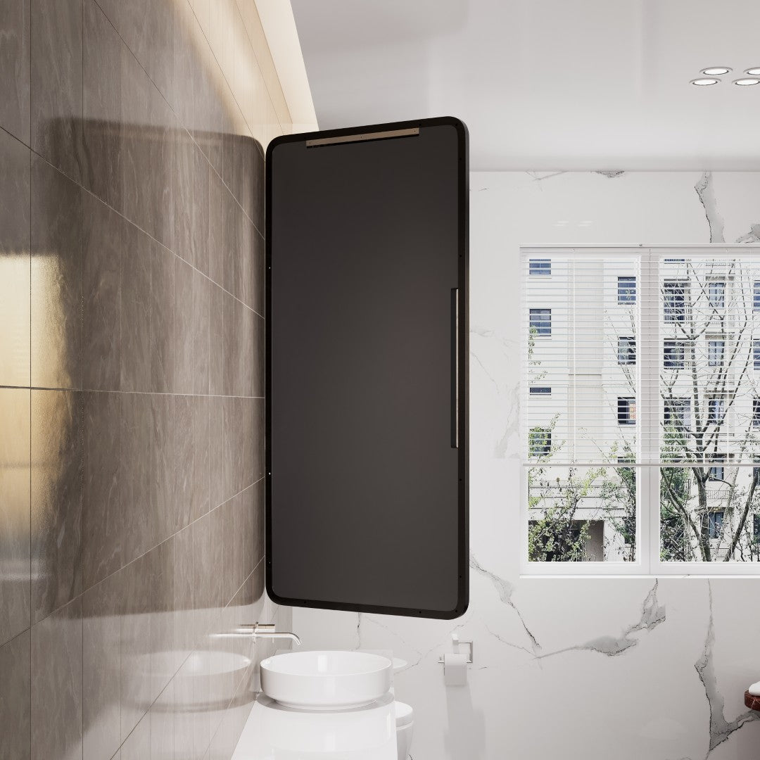 Eviva Harmony 60" x 28" Rectangular Black Metal Framed Mirror