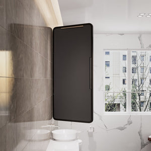 Eviva Harmony 60" x 28" Rectangular Black Metal Framed Mirror