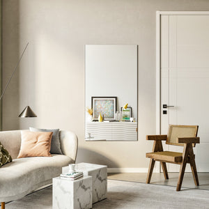 Eviva Sleek 55" x 30" Rectangular Frameless Mirror