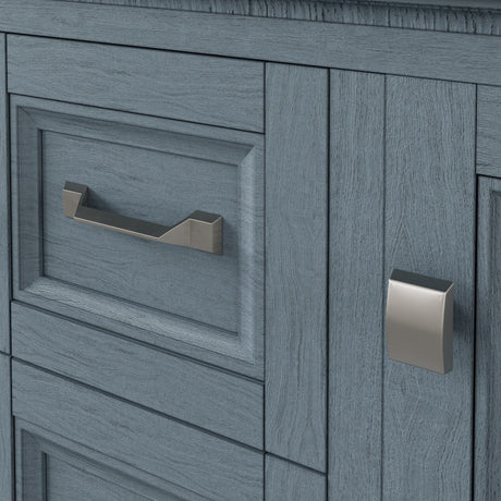 Britney 48 in. Ash Blue Double Sink  Bath Vanity with Carrara Quartz Top and Undermount Porcelain Sinks