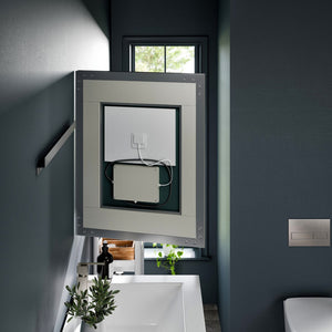Eviva Illuminate 24" x 30" Rectangular Chrome Aluminum Framed Mirror