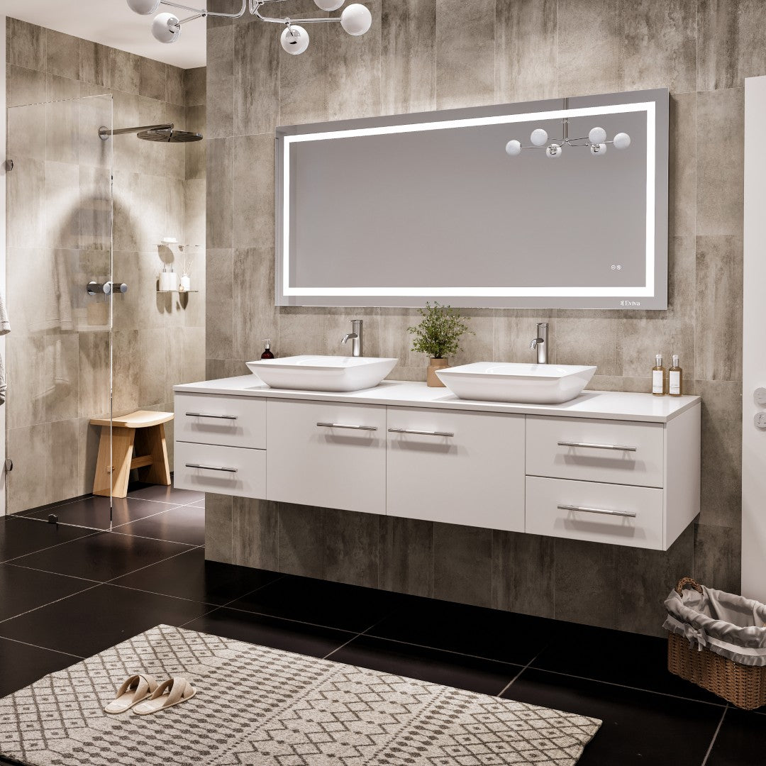Eviva Glow 60" x 28" Rectangular Frameless Mirror