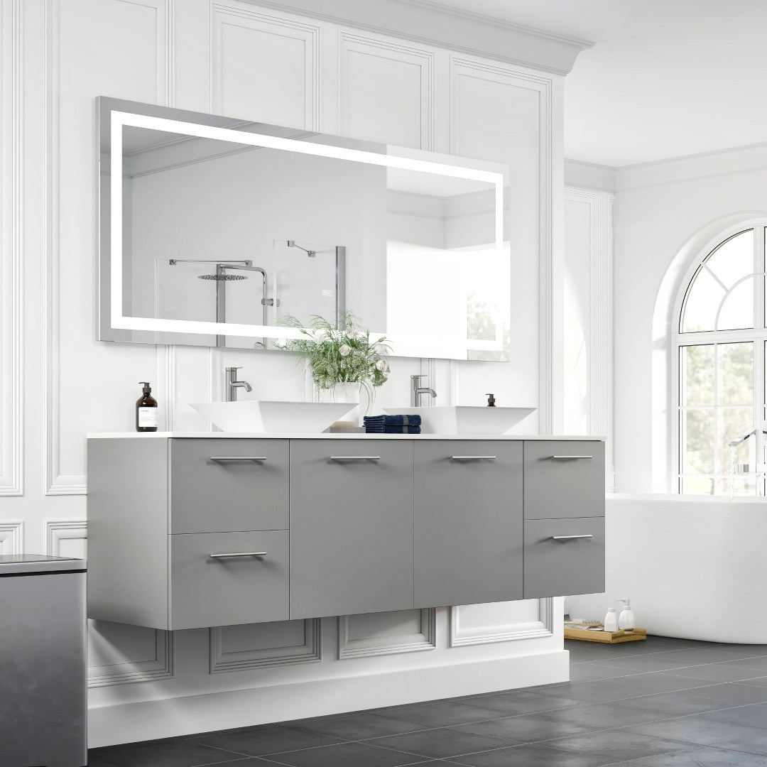 Eviva Lite 72" x 30" Rectangular Frameless Mirror