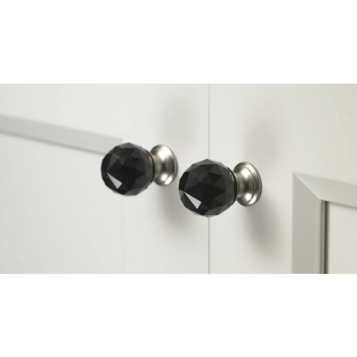 Top Knobs TK126PC Crystal Collection 1-3/8" Clear Crystal Knob w/ Polished Chrome Base