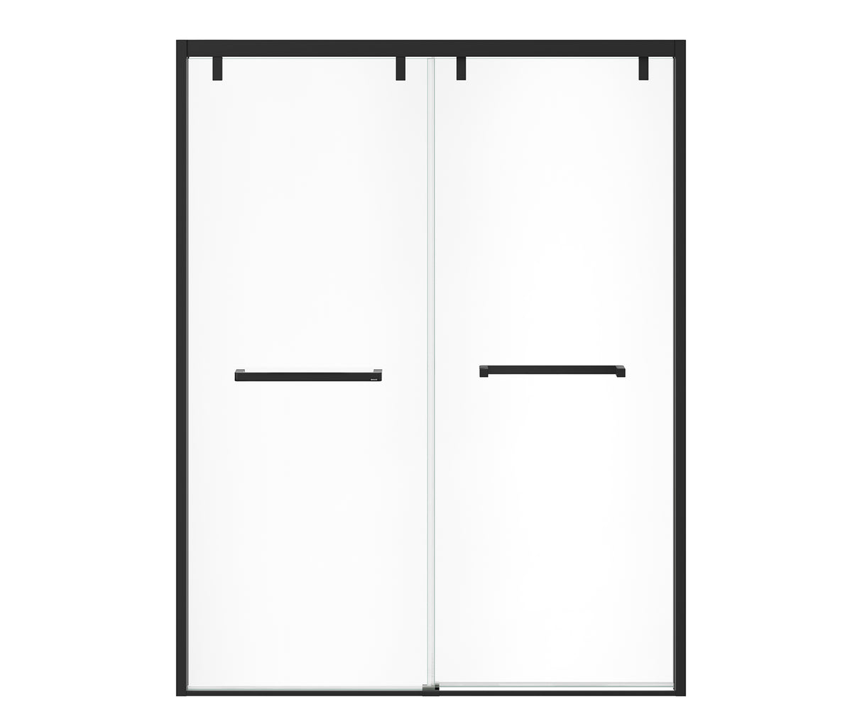 MAAX 135322-900-340-000 Uptown 56-59 x 76 in. 8 mm Bypass Shower Door for Alcove Installation with Clear glass in Matte Black