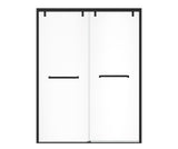 MAAX 135322-900-340-000 Uptown 56-59 x 76 in. 8 mm Bypass Shower Door for Alcove Installation with Clear glass in Matte Black