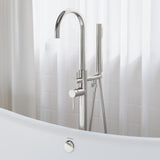 Ivy Freestanding Bathtub Faucet in Brushed Nickel