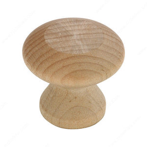 Richelieu BP118150 Eclectic Maple Wood Knob - 118, #8 1-1/8" Wood Screw (Included)