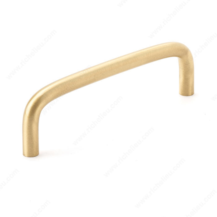 Richelieu BP505195 Functional Brass Pull - 5, Brushed Nickel, 3 25/32 in, 4 3/32 in