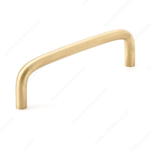 Richelieu BP505195 Functional Brass Pull - 5, Brushed Nickel, 3 25/32 in, 4 3/32 in