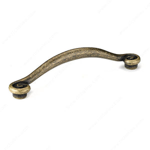 Richelieu BP410128BB Traditional Metal Pull - 4101, Burnished Brass