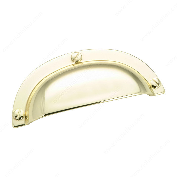 Richelieu 6440130 Traditional Metal Cup Pull - 6440, Brass