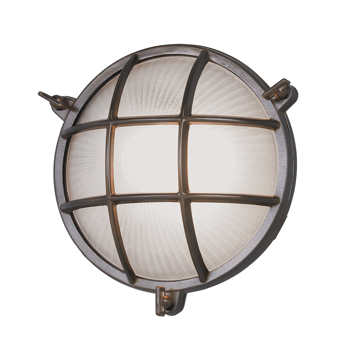 Elk 1102-BR-FR Mariner Round Outdoor Wall Light - Bronze With Frosted Glass