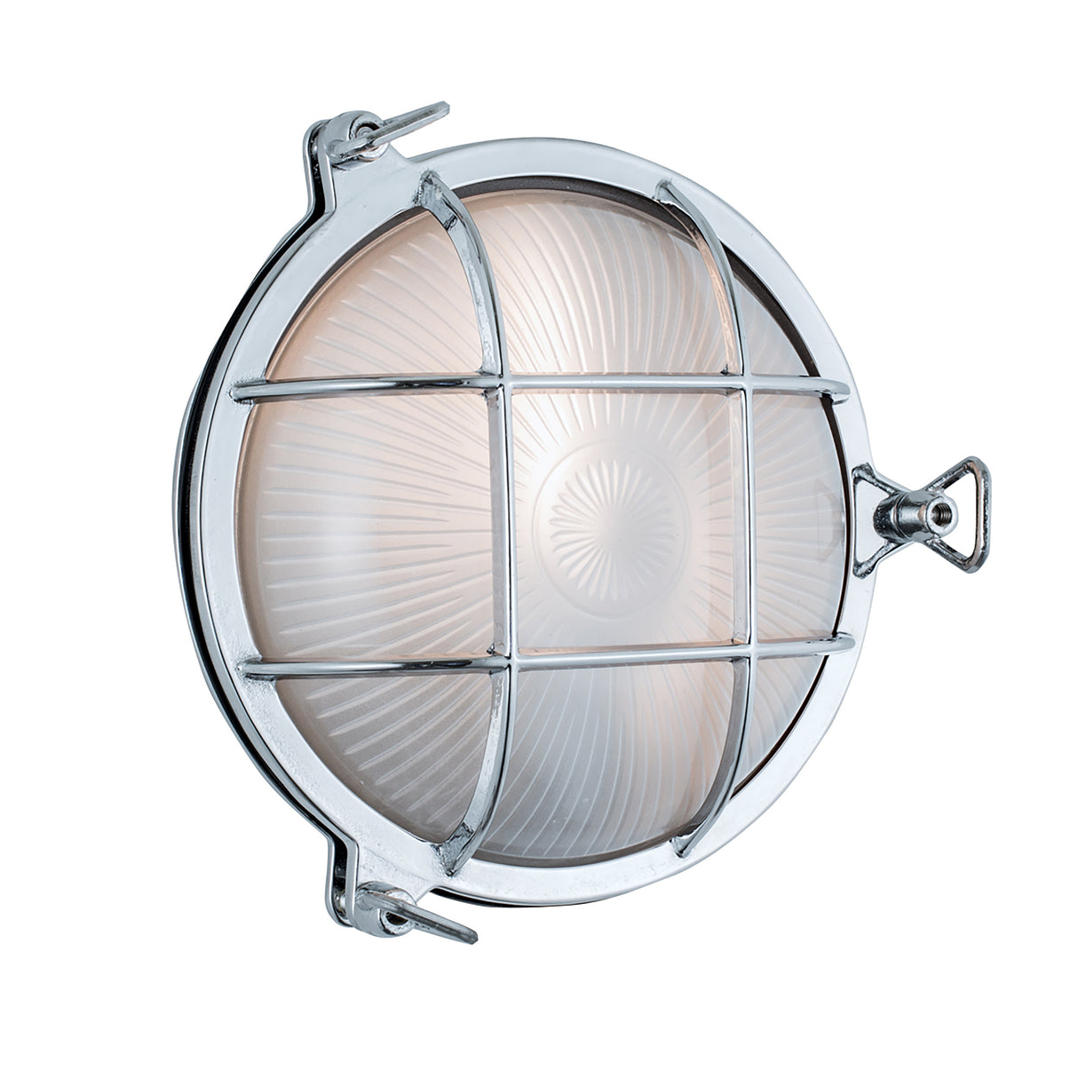 Elk 1102-CH-FR Mariner Round Outdoor Wall Light - Chrome With Frosted Glass
