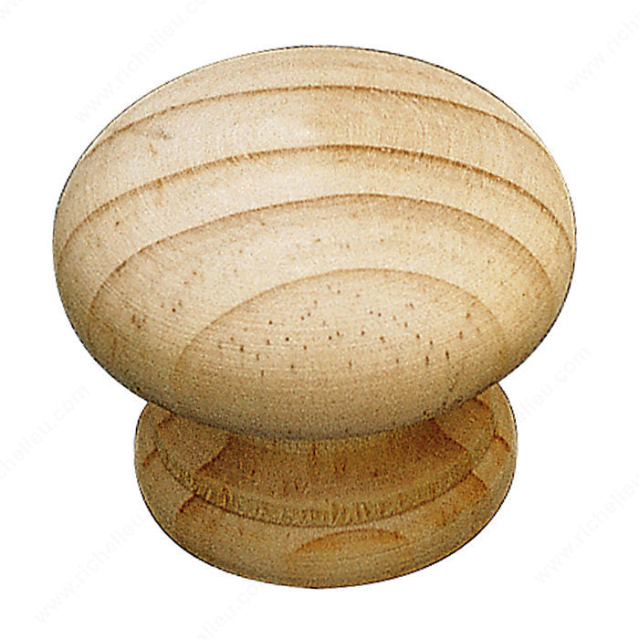 Richelieu BP703085 Eclectic Wood Knob - 703, Pine, 1 3/16 in, 8/32 in (Included)