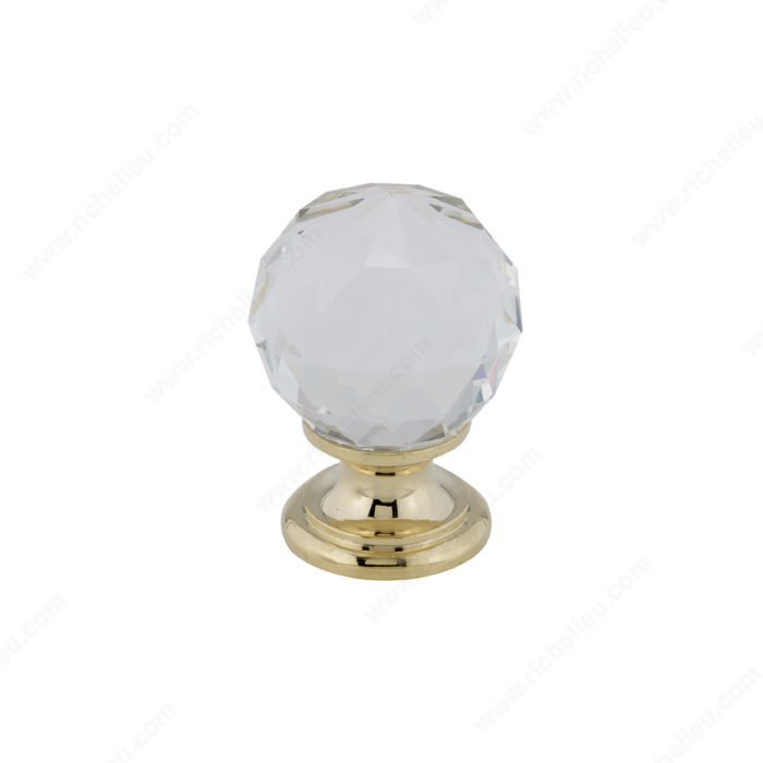 Richelieu 999313011 Modern Crystal and Brass Knob - 9993