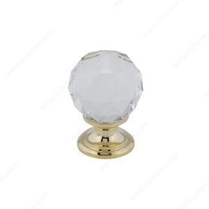 Richelieu 999313011 Modern Crystal and Brass Knob - 9993