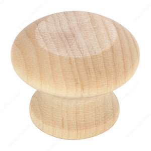 Richelieu BP138150 Eclectic Maple Wood Knob - 138, Maple, #8 1-3/8