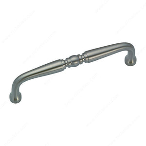 Richelieu BP1450195 Traditional Metal Pull - 145, Brushed Nickel, 3 in, 3 3/8 in, 8/32 in (Included)