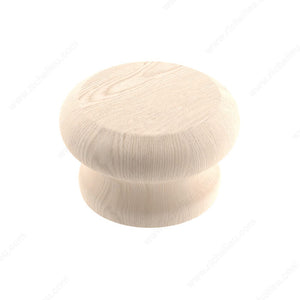Richelieu 178150 Eclectic Maple Wood Knob - 178, Unfinished Maple, Wood Screw (Not Included)